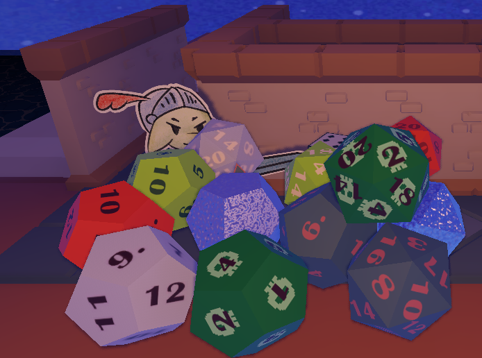 Poor Gobby drowning under those dice!